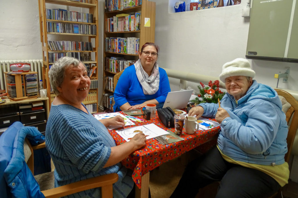 Die von Ehrenamtlichen betriebene Bibliothek der Stiftung.