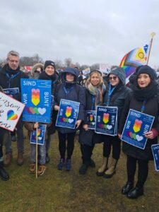 Stiftung bei der Demo gegen rechts