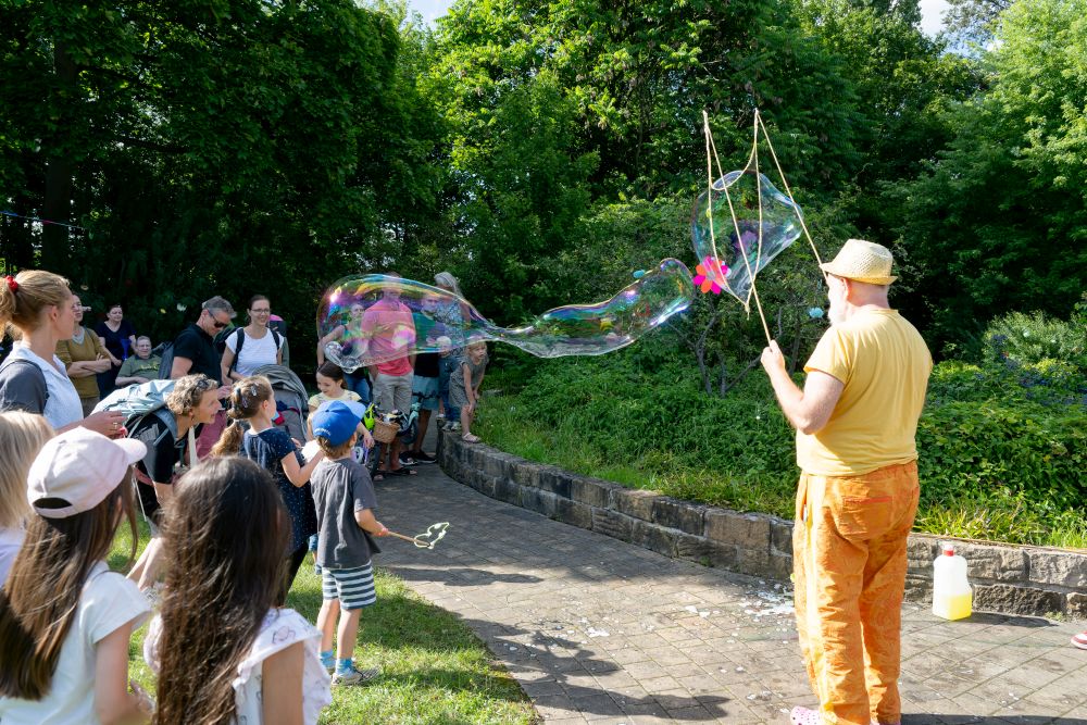 Sommerfest Seifenblasen-Mann